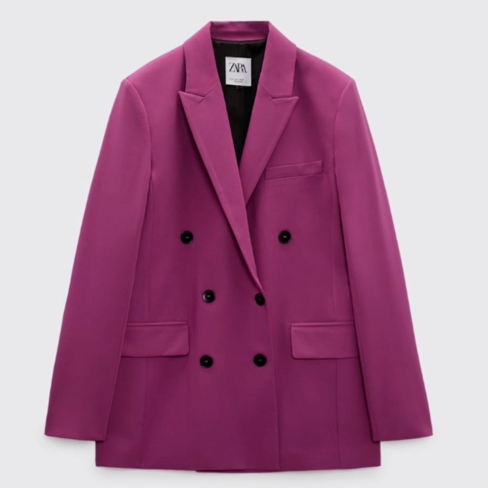 Zara Women Double Breasted Blazer - NWT - Small - Picture 3 of 7